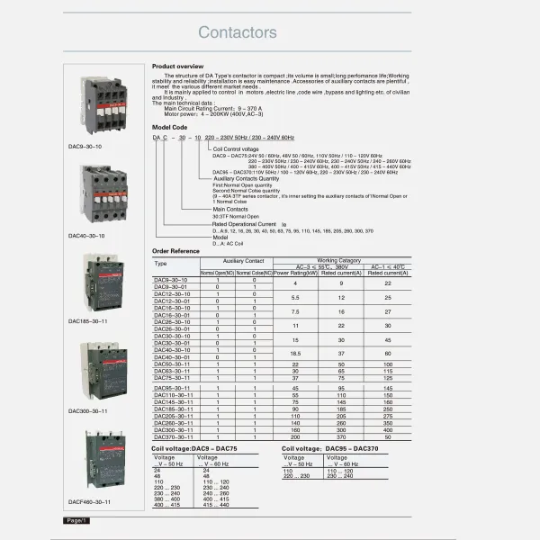 Serijski kontaktor-katalog-iz CDADA