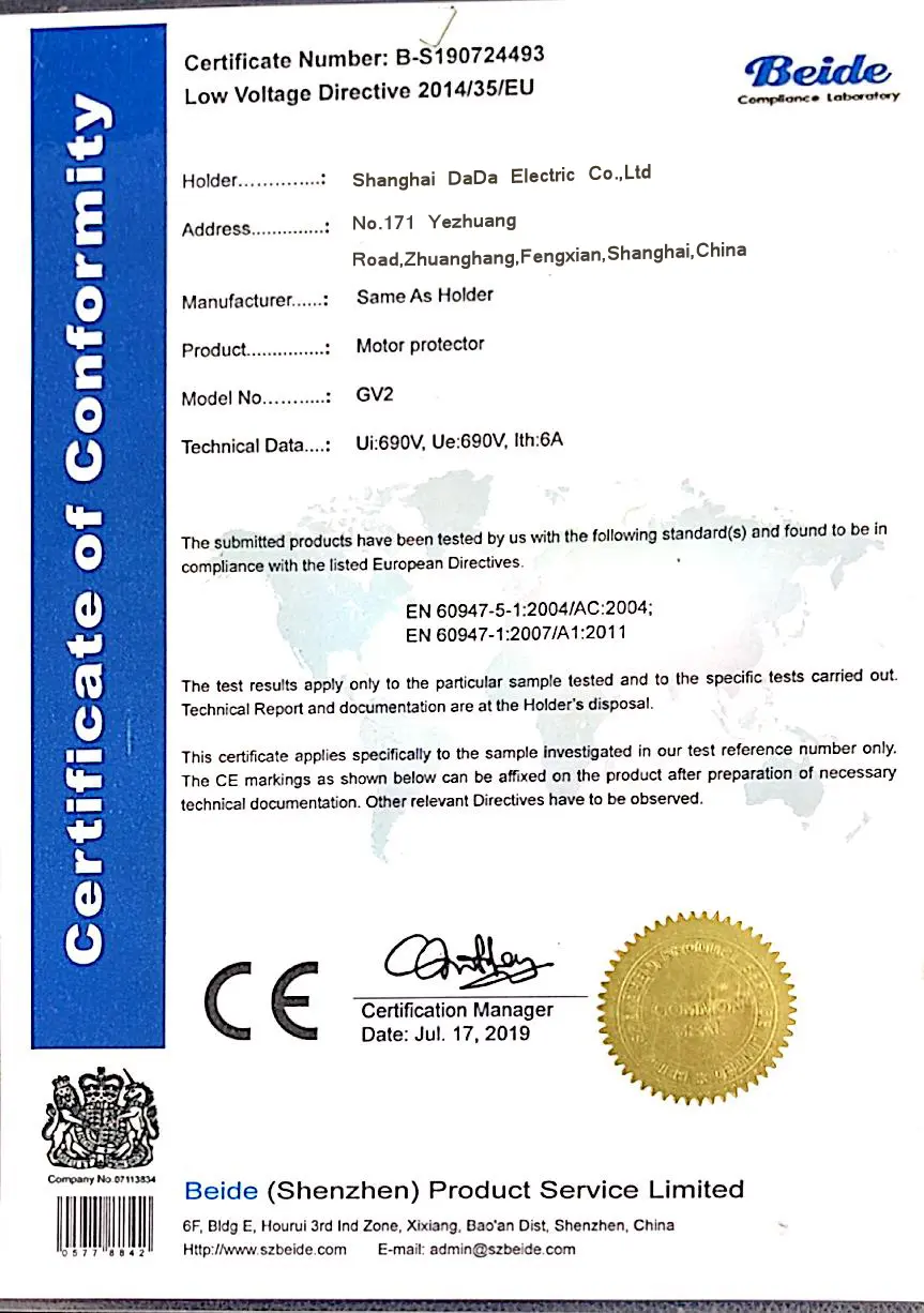GV2 2P Motor Protection Circuit Breaker
